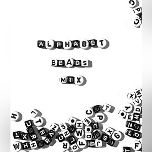 Alphabet Beads Mix 400 pieces, Letter Beads